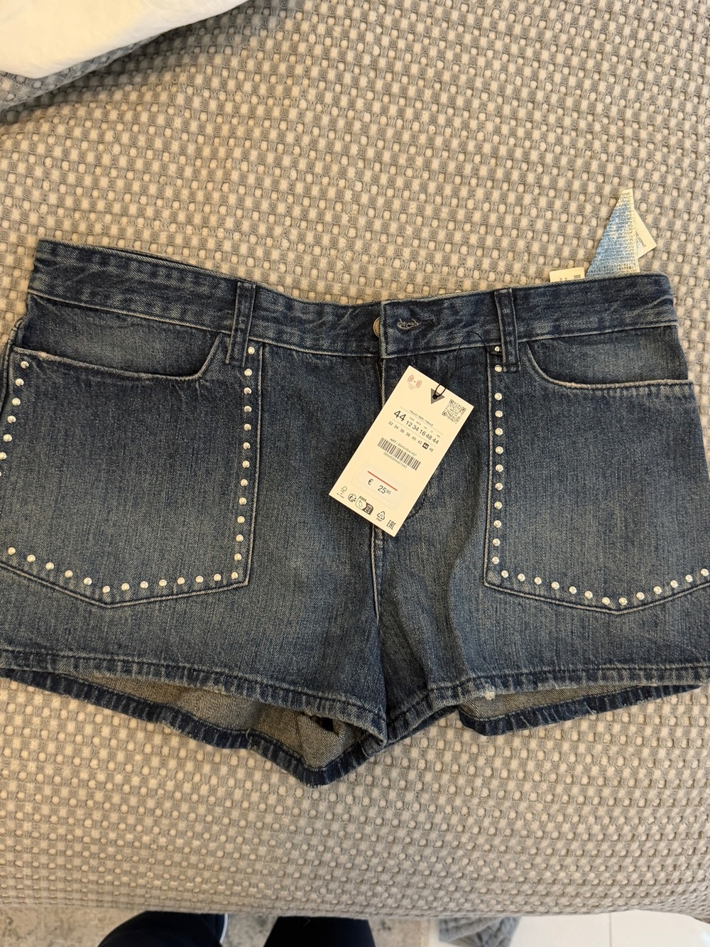 Zara Blue Women's Denim Jeans with Stud Detail